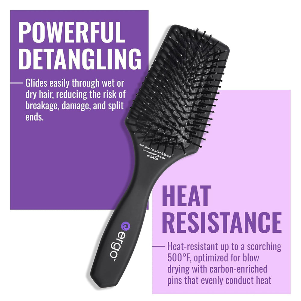 er500 Mini Ionic Polishing Paddle Hair Brush ERGO Styling Tools