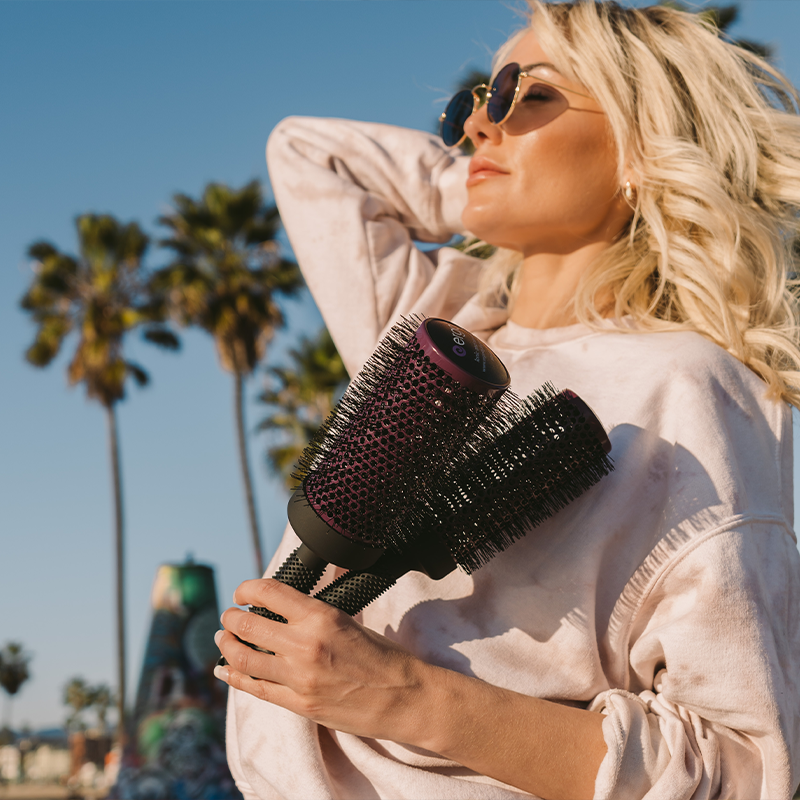 er53 Ionic Ceramic Round Hair Brush ERGO Styling Tools